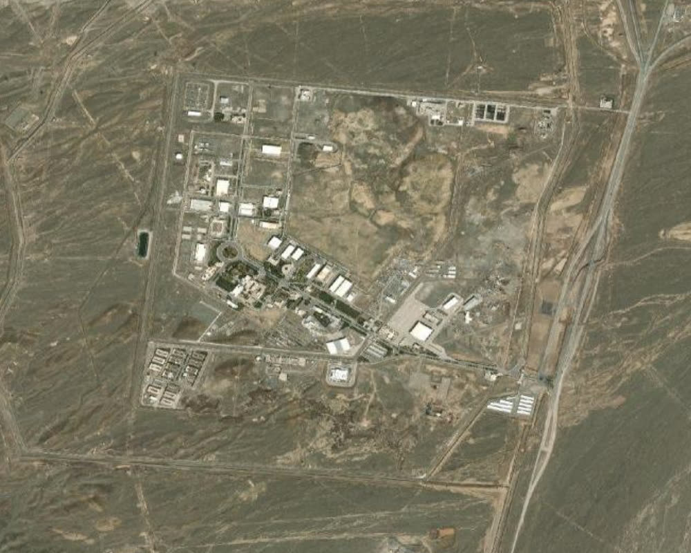 Спутниковый снимок NASA FIRMS района ядерного объекта Натанз, 19 июня 2025 года
